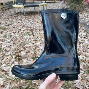 Ugg Sienna Black Rain Boots Size 9 Woman’s